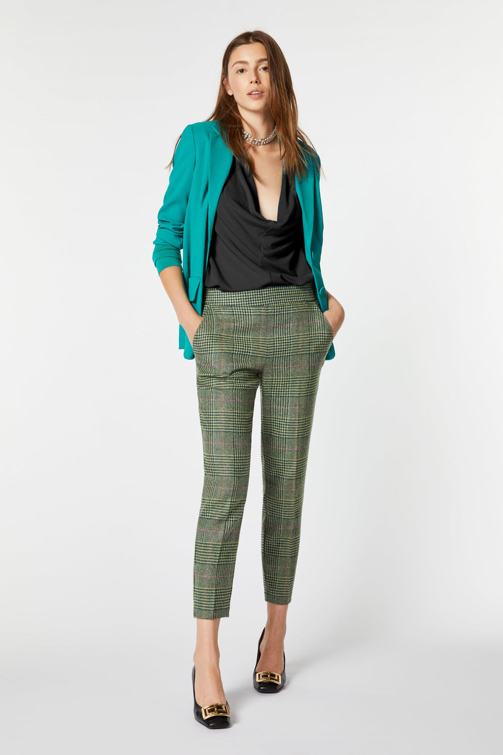 TARTAN TAILORED PANTS