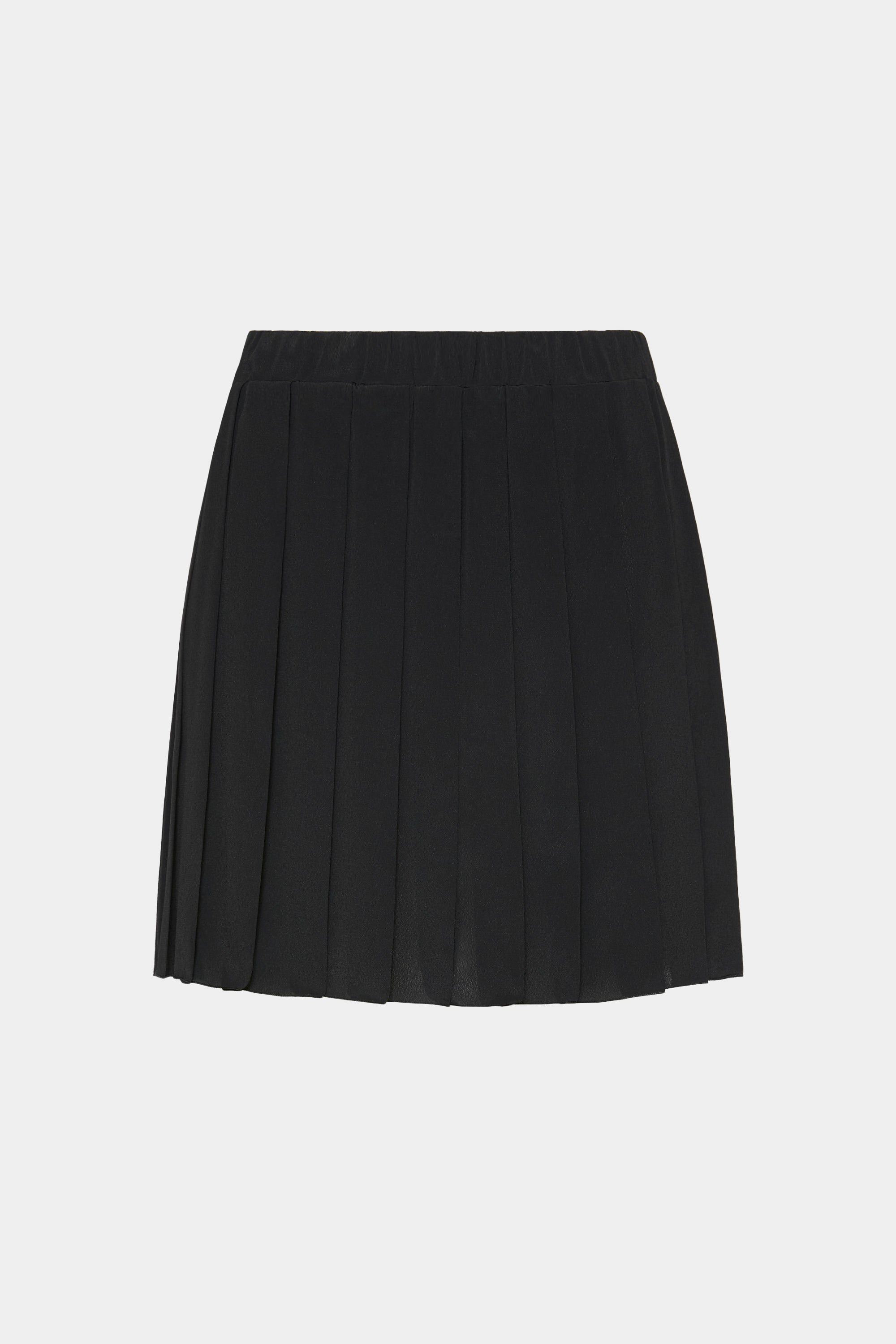 SHORT PLEATED SKIRT IN CRÊPE DE CHINE