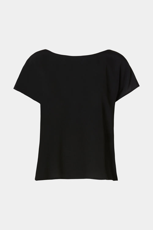 CROPPED T-SHIRT IN CRÊPE DE CHINE