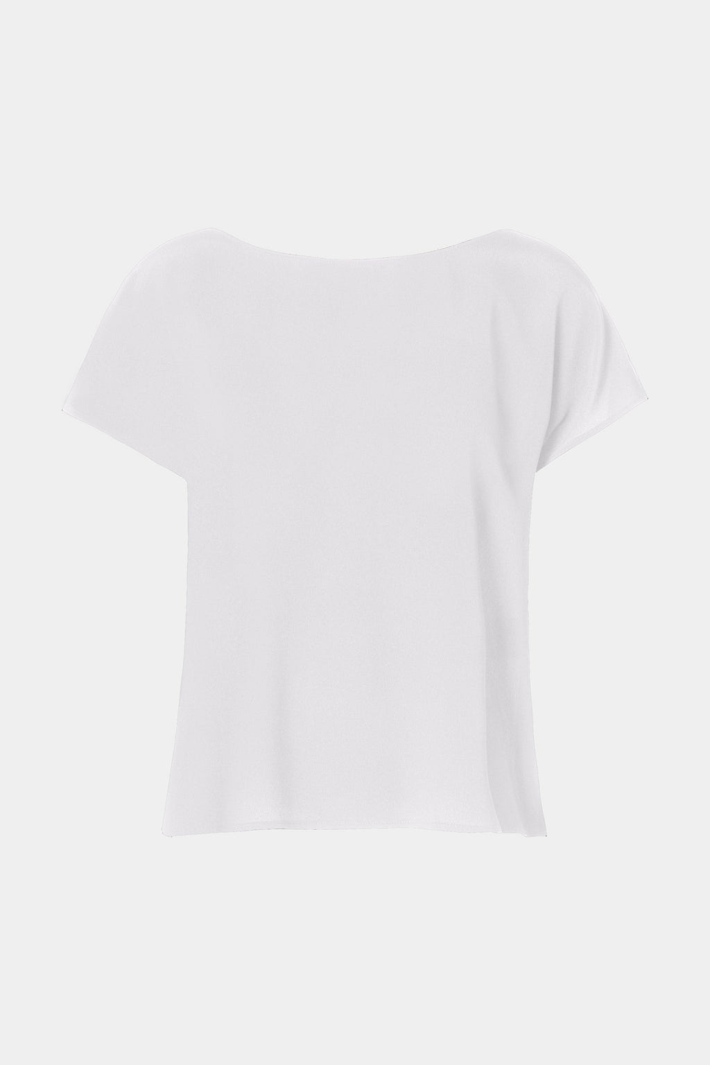 CROPPED T-SHIRT IN CRÊPE DE CHINE