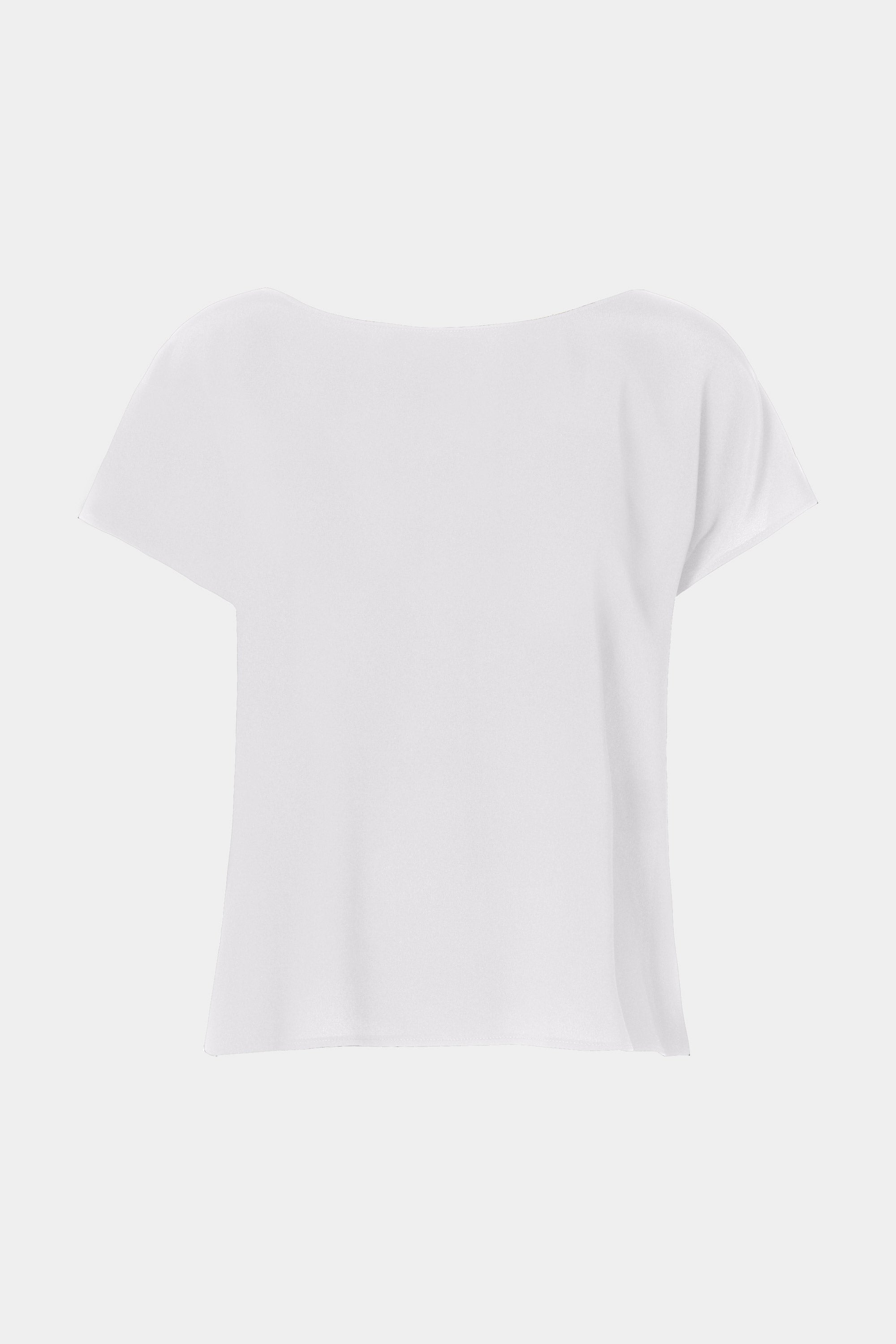 CROPPED T-SHIRT IN CRÊPE DE CHINE