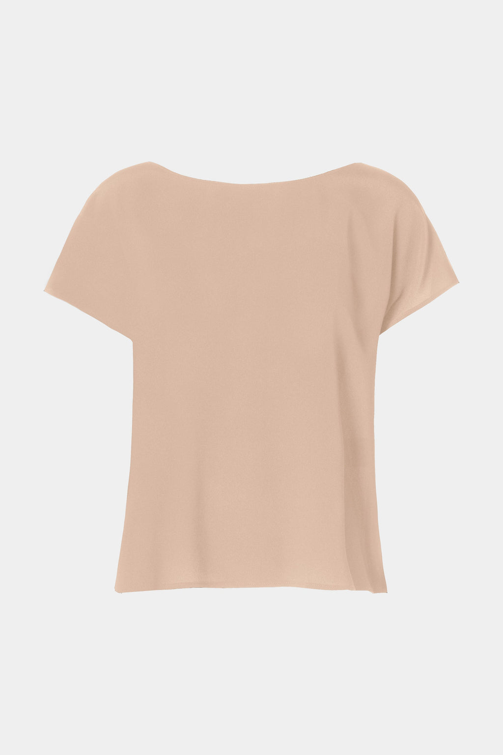 CROPPED T-SHIRT IN CRÊPE DE CHINE