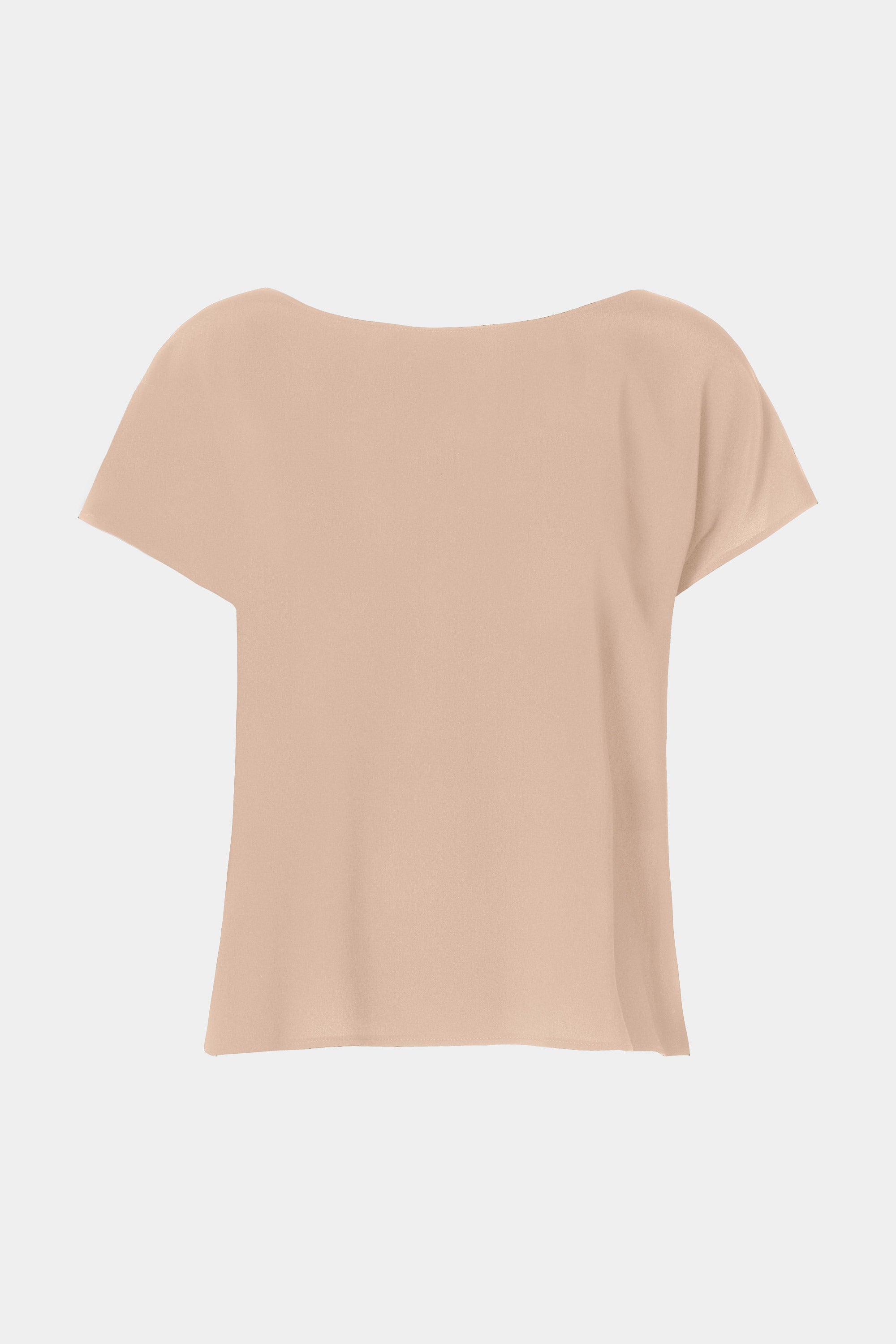 CROPPED T-SHIRT IN CRÊPE DE CHINE