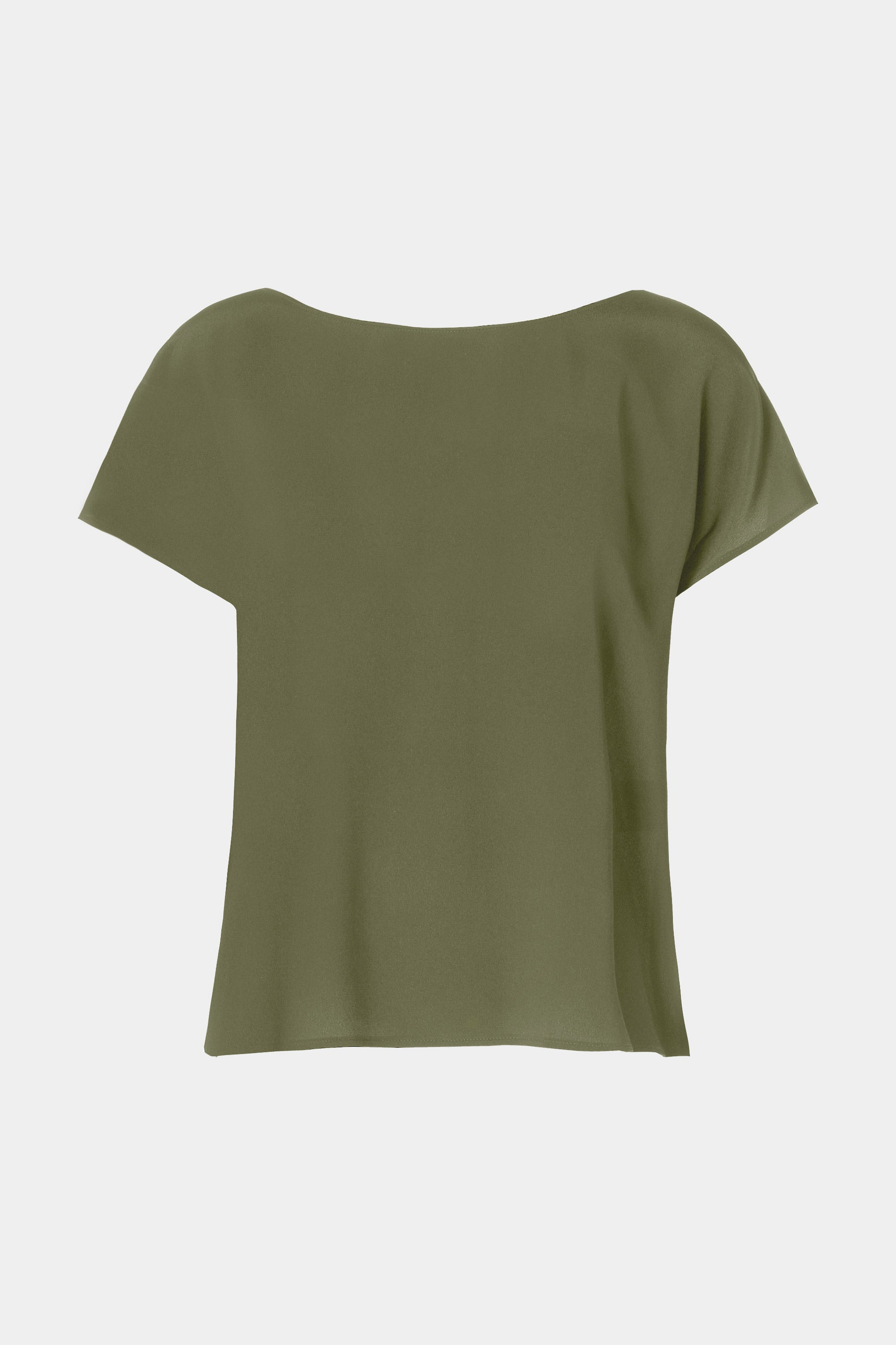 CROPPED T-SHIRT IN CRÊPE DE CHINE