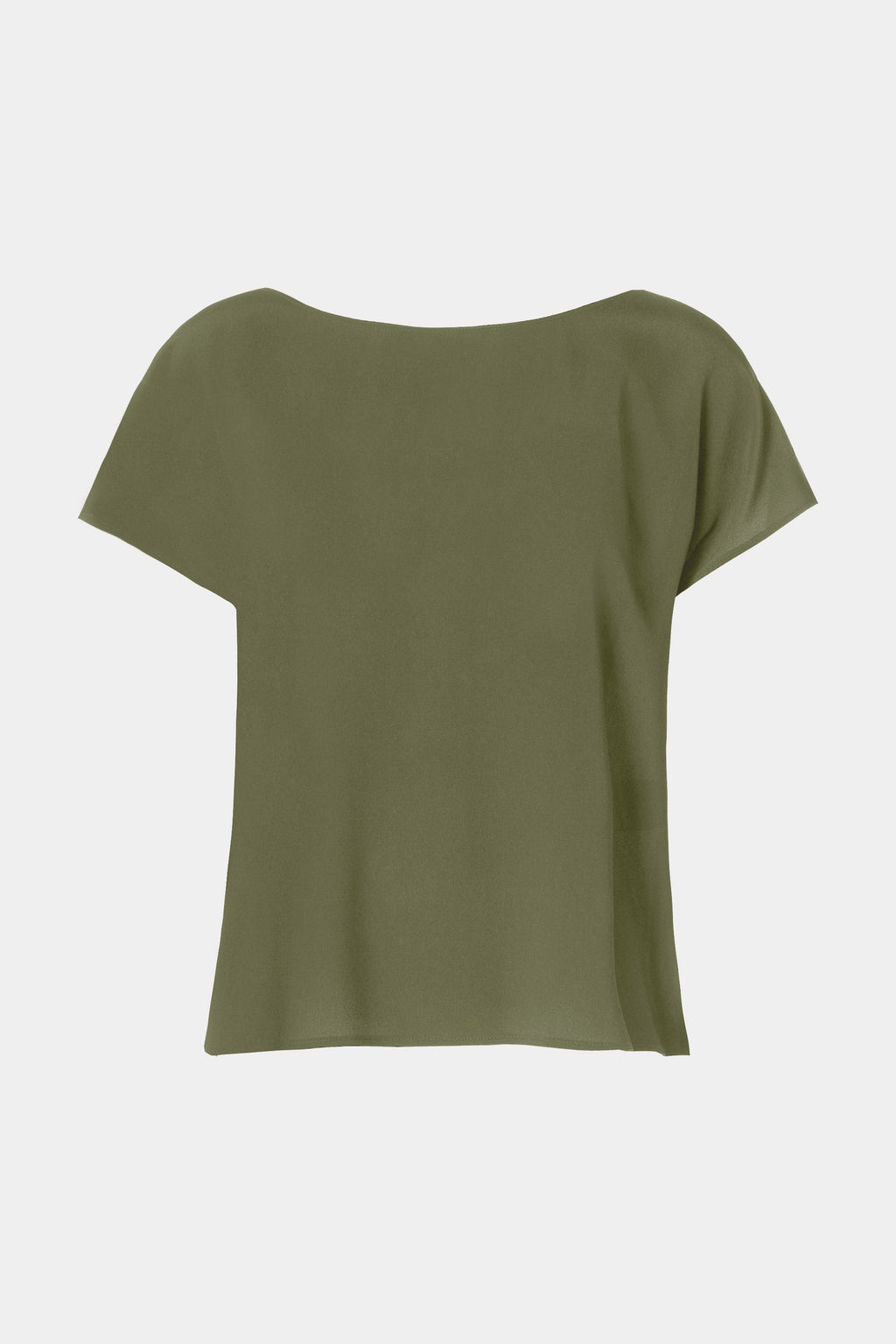 CROPPED T-SHIRT IN CRÊPE DE CHINE