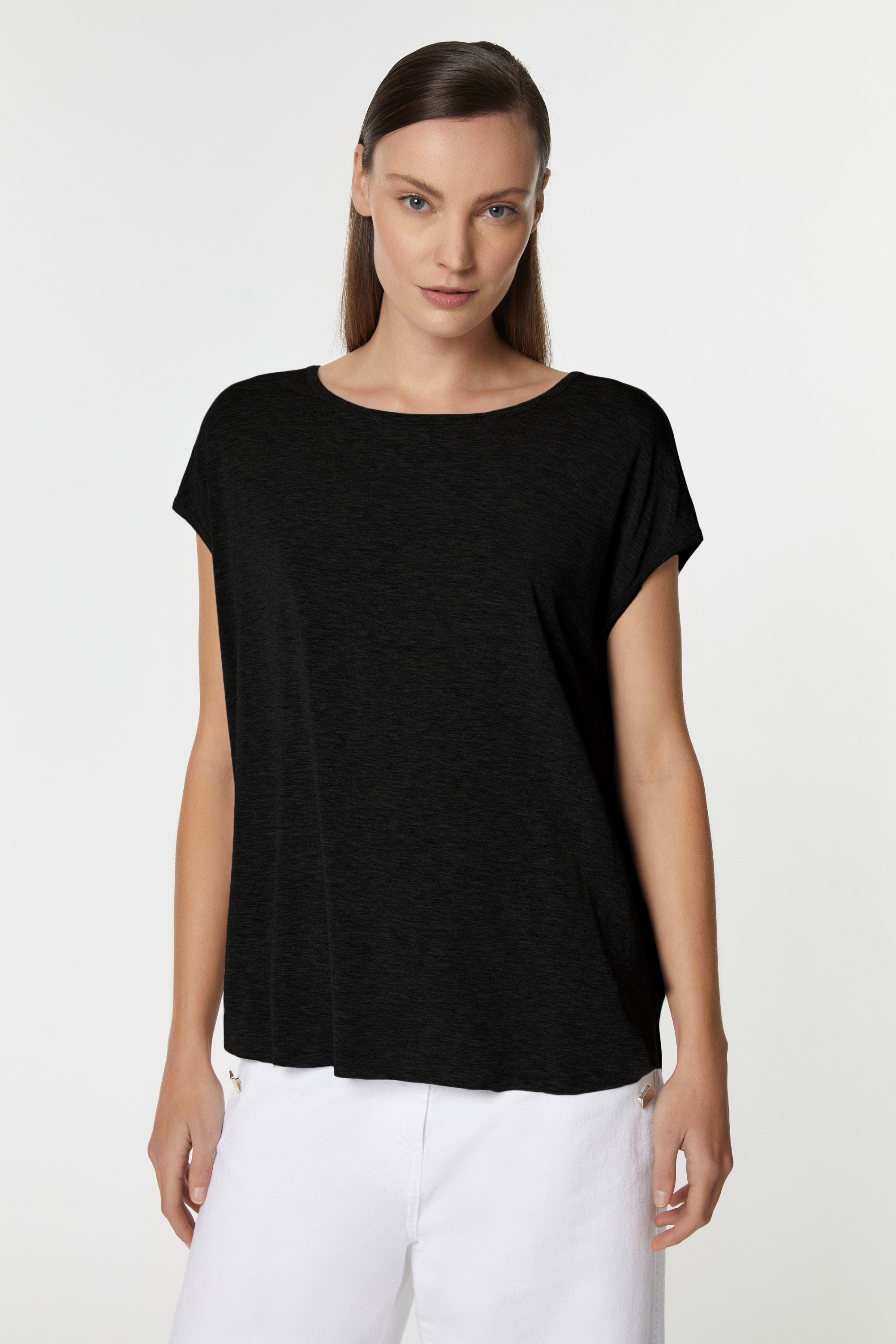 TOP IN LIGHT STRETCHY VISCOSE JERSEY