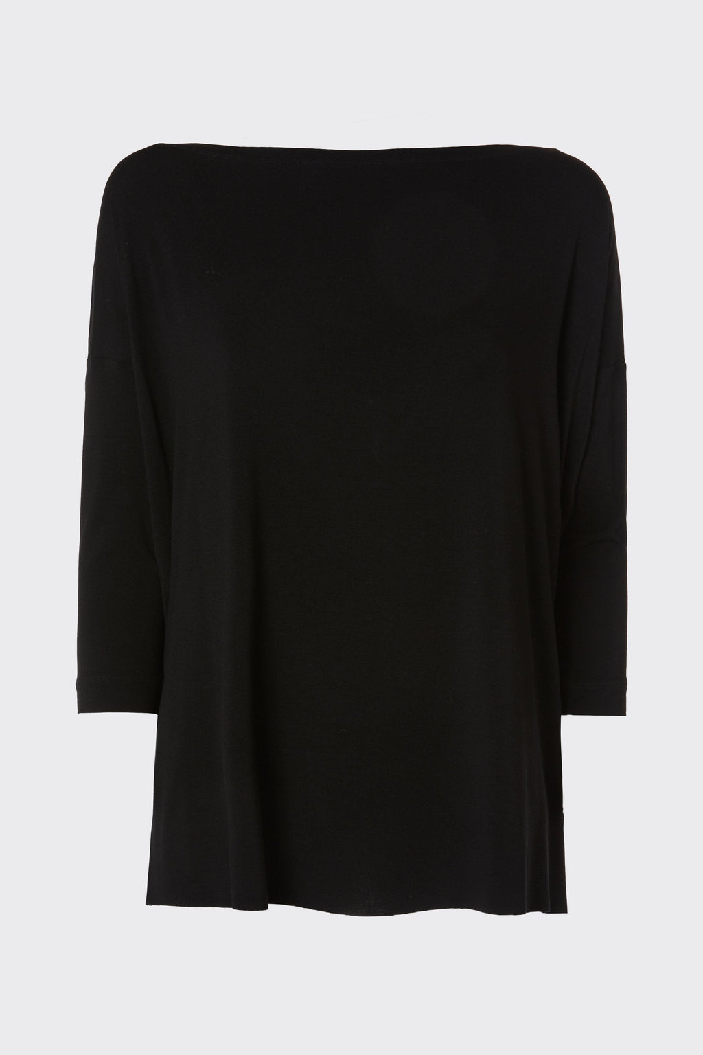 CREW-NECK TOP IN A LIGHT STRETCHY VISCOSE JERSEY WITH A DEEP V-BACK