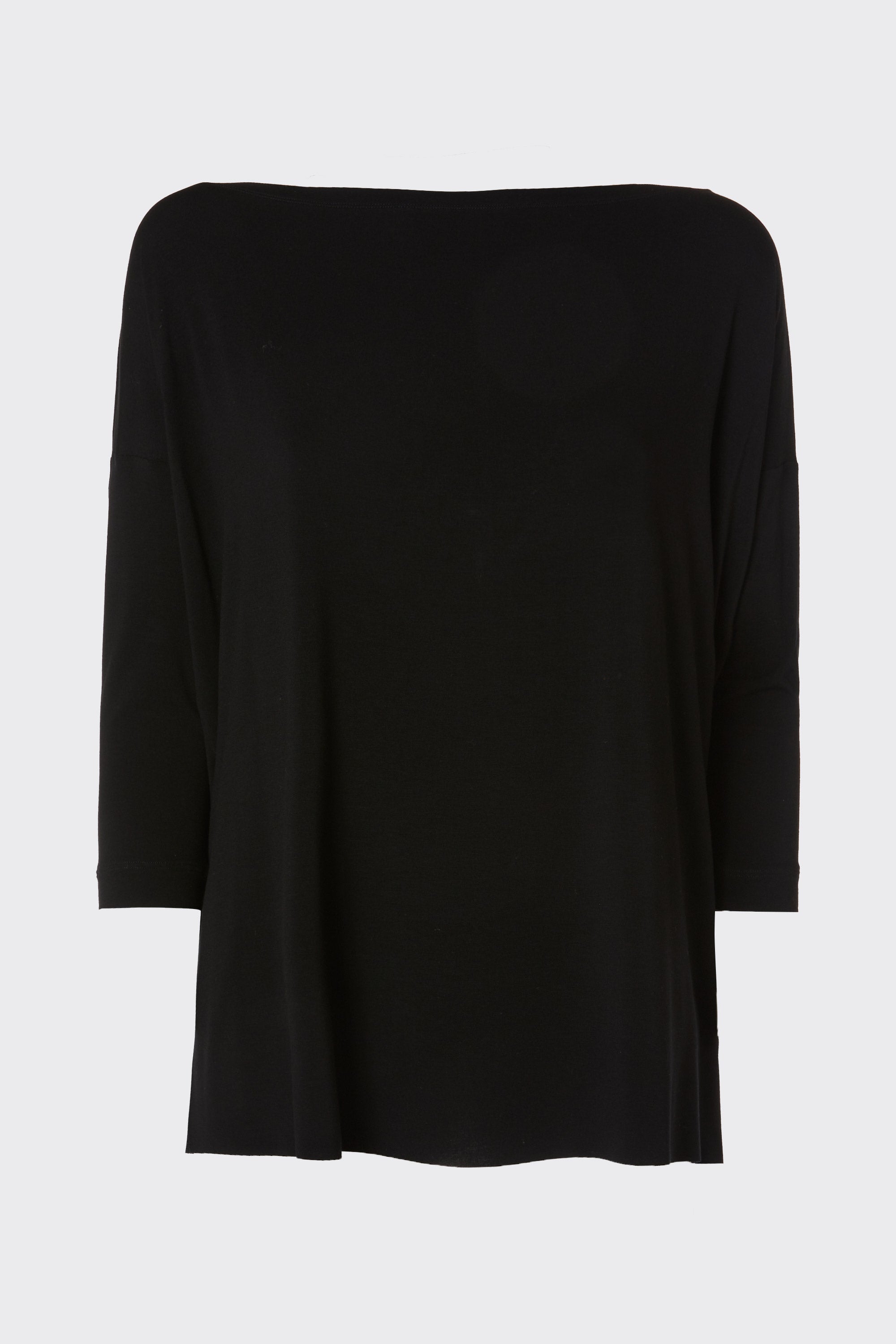 CREW-NECK TOP IN A LIGHT STRETCHY VISCOSE JERSEY WITH A DEEP V-BACK