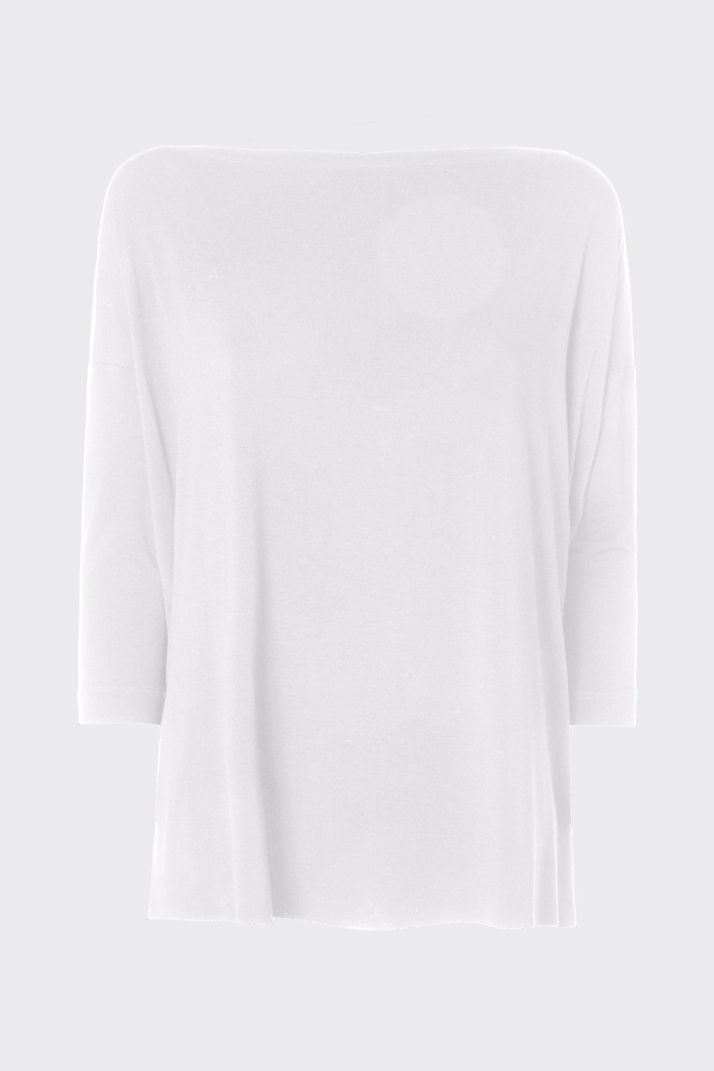 CREW-NECK TOP IN A LIGHT STRETCHY VISCOSE JERSEY WITH A DEEP V-BACK