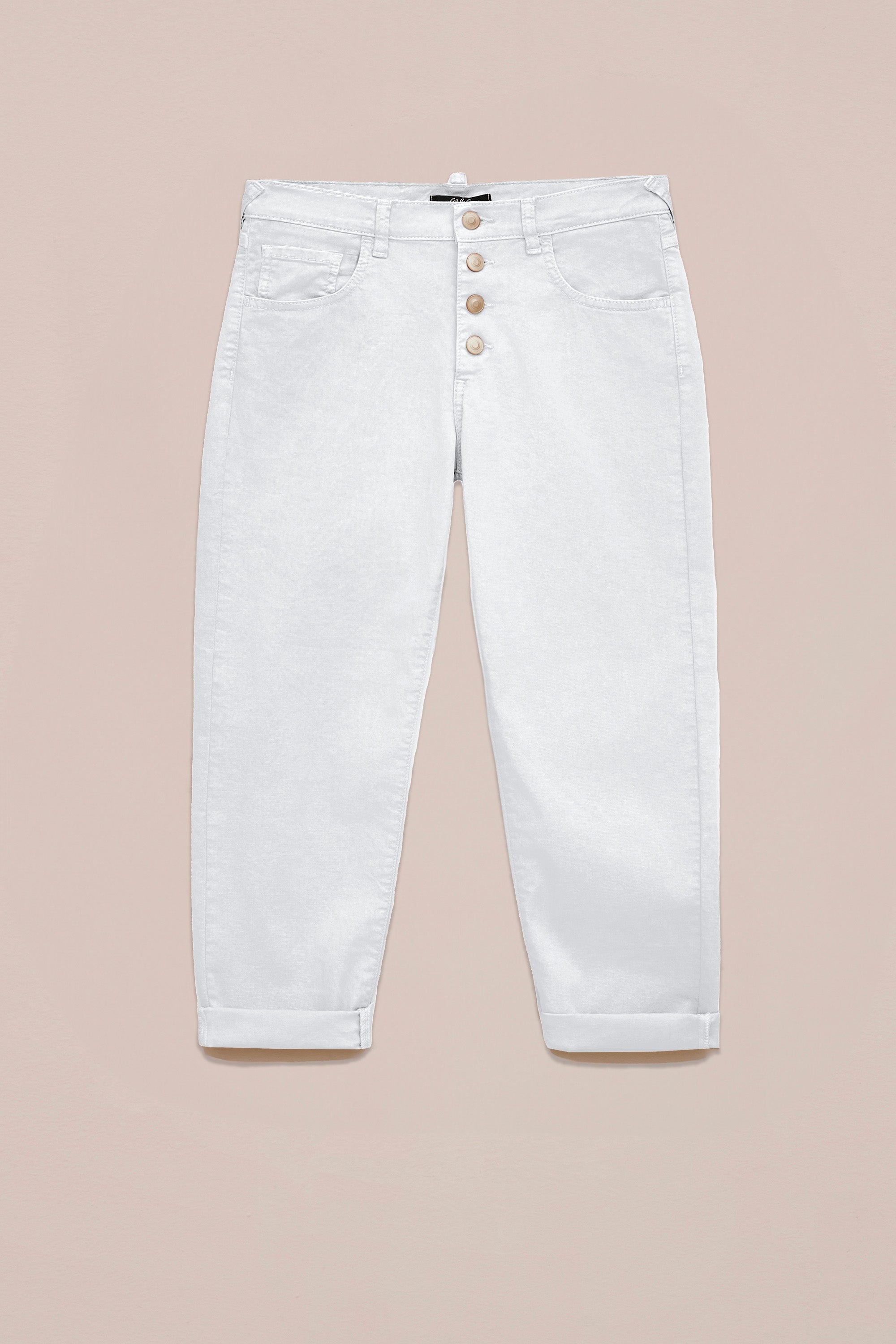 LOW SLUNG JEANS WITH 4 TACK BUTTONS