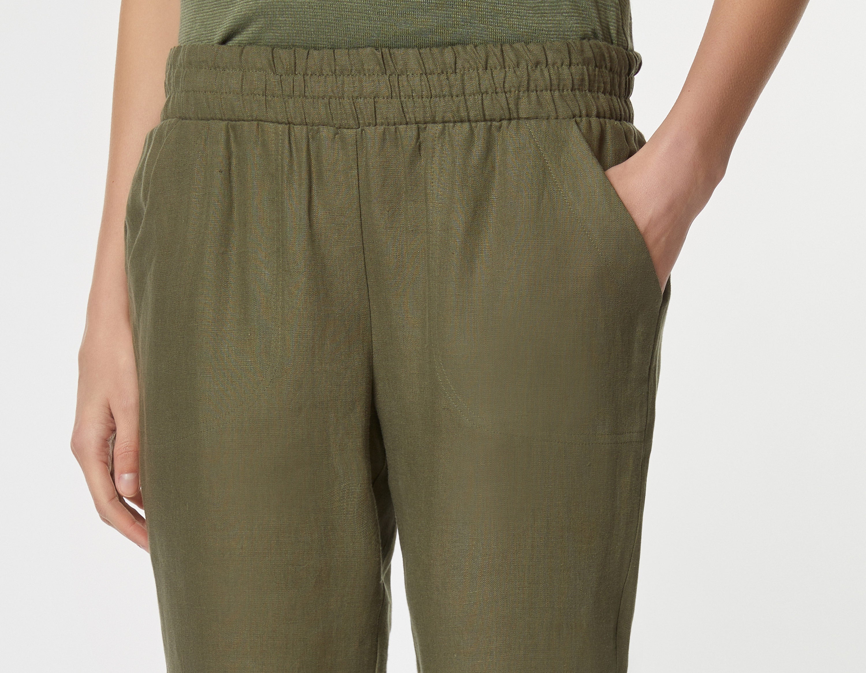 LINEN SLIM PANTS